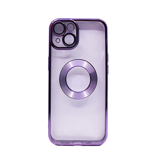 Capa de Silicone Rígida com Protetor de Câmera para Apple iPhone 13 Roxo